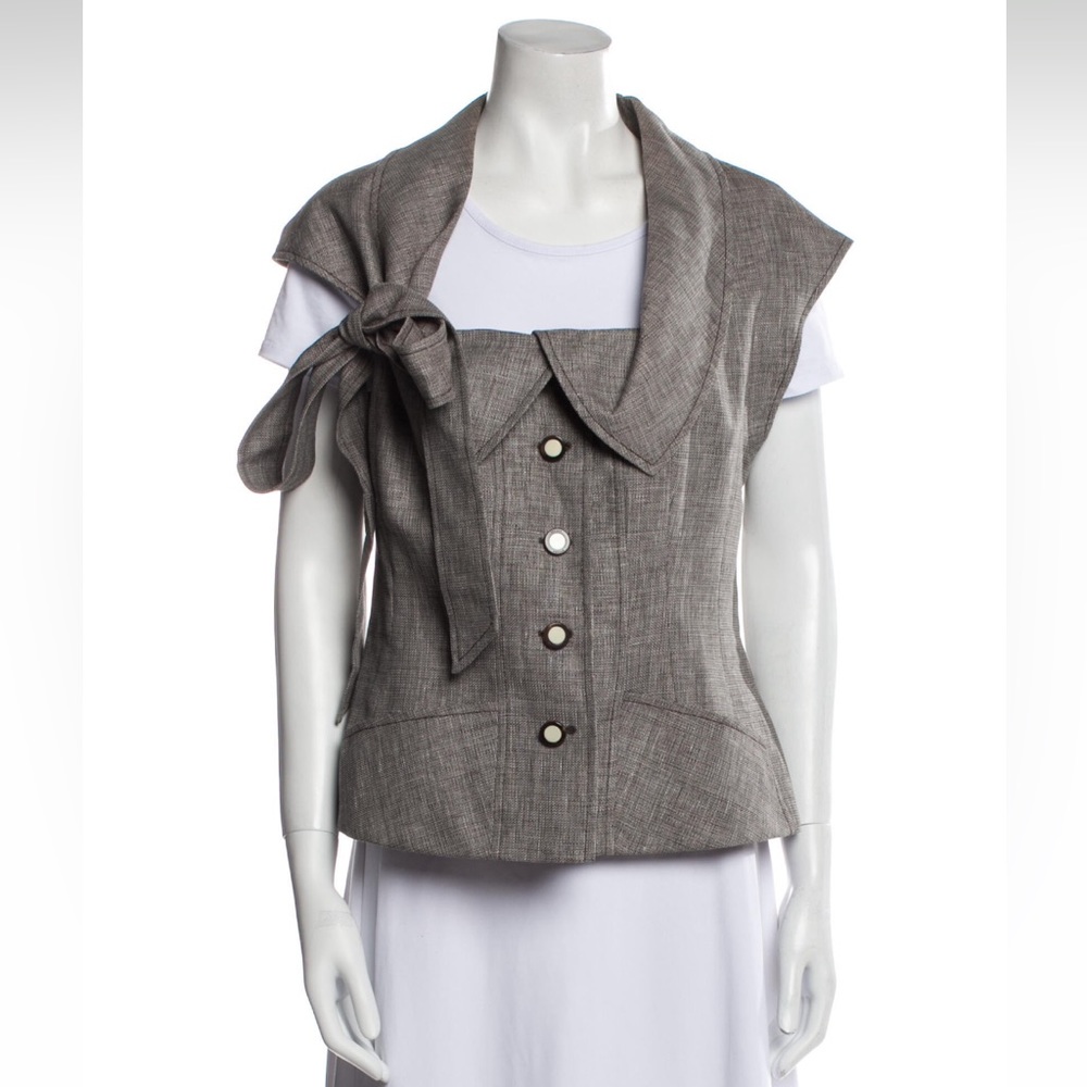 Escada Linen Tweed Vest 10 / L